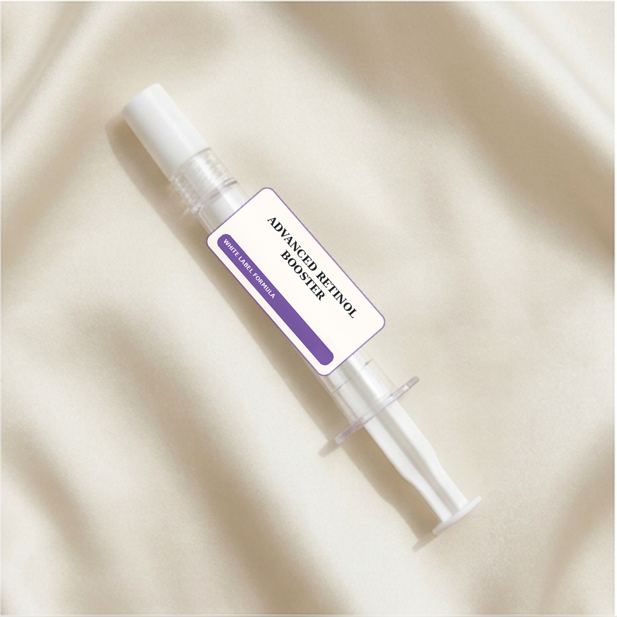 Advanced Retinol Booster White Label Formula — Syringe private label packaging