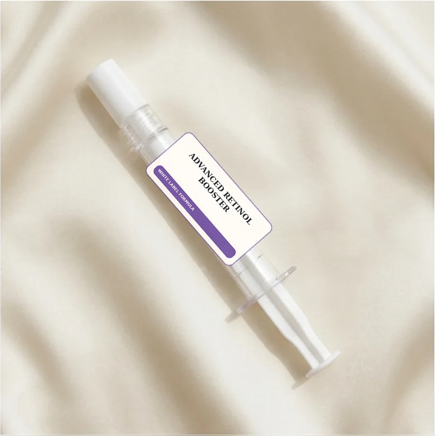 Advanced Retinol Booster White Label Formula — Syringe private label packaging