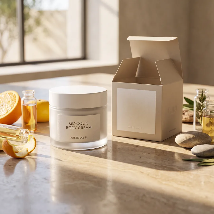 Glycolic Body Cream White Label Formula — Body Care