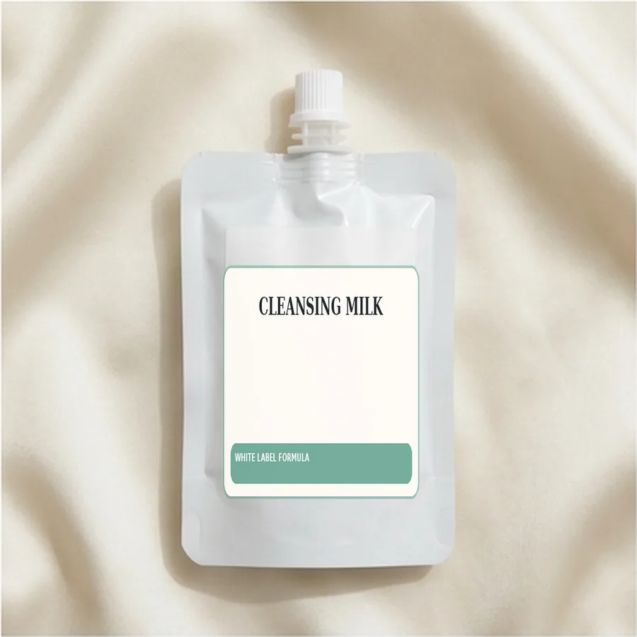 Cleansing Milk White Label Formula — Spout sachet private label packaging