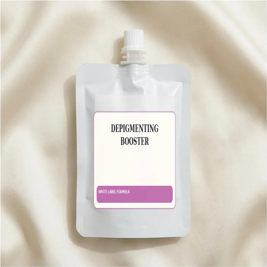 Depigmenting Booster White Label Formula — Spout sachet private label packaging