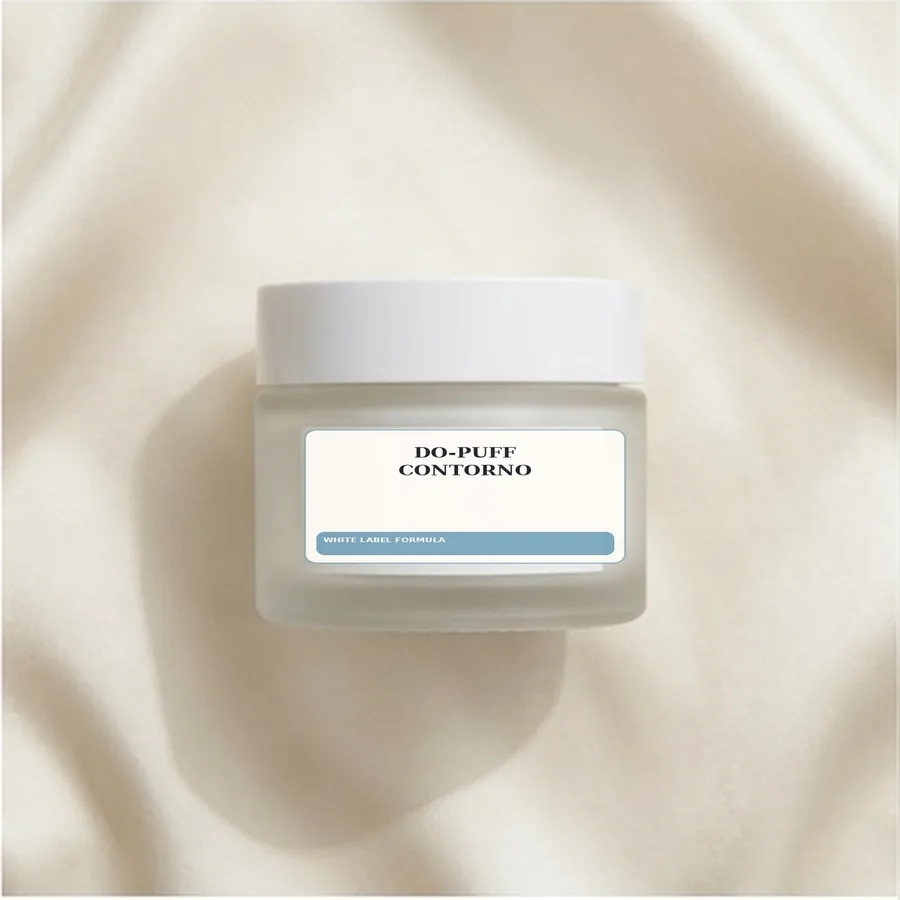 Do-Puff Contorno White Label Formula — Glass jar private label packaging
