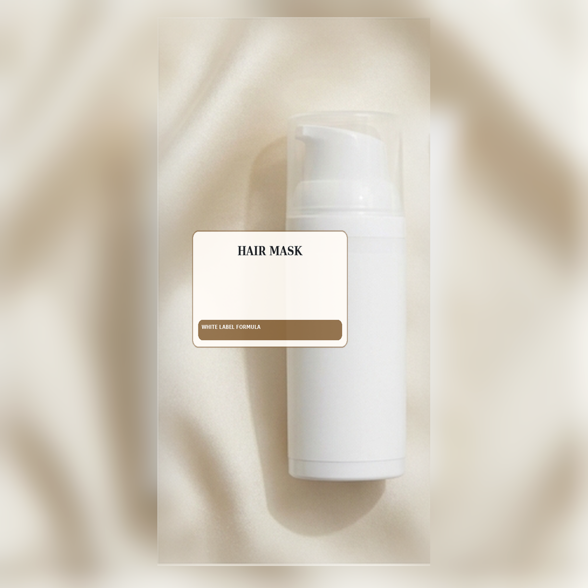 Hair Mask White Label Formula — Airless pump private label packaging