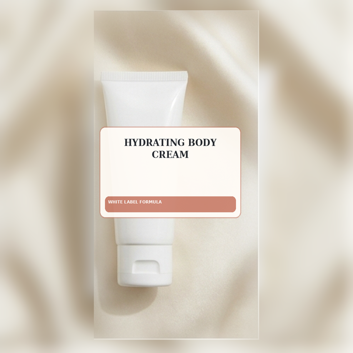 Hydrating Body Cream White Label Formula — Squeeze tube private label packaging