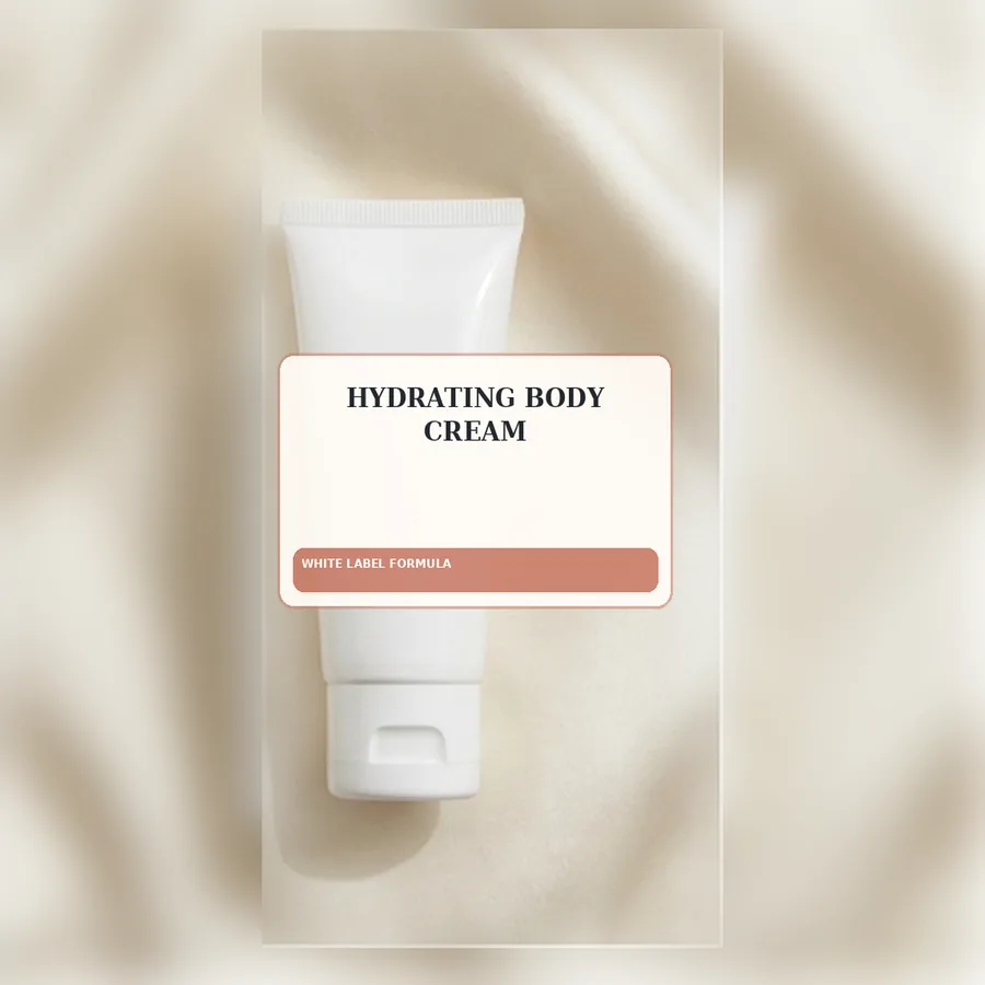 Hydrating Body Cream White Label Formula — Squeeze tube private label packaging