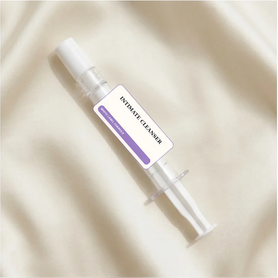 Intimate Cleanser White Label Formula — Syringe private label packaging