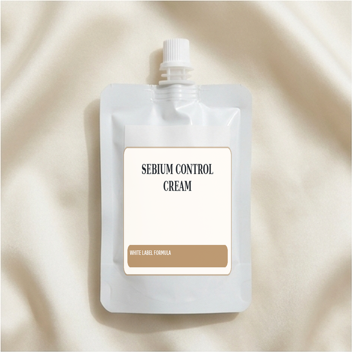 Sebium Control Cream White Label Formula — Spout sachet private label packaging