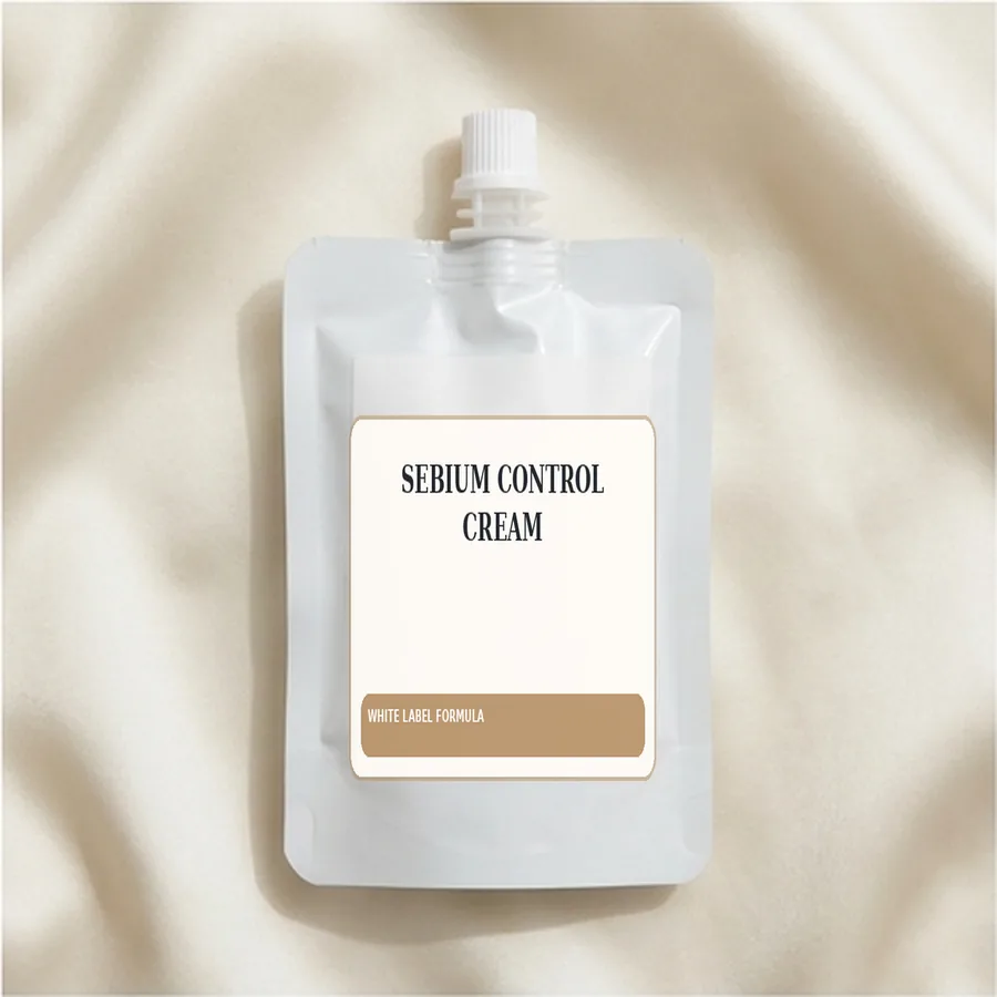 Sebium Control Cream White Label Formula — Spout sachet private label packaging