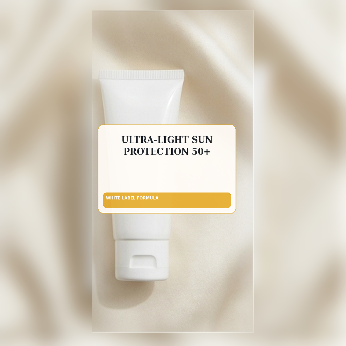 Ultra-Light Sun Protection 50+ White Label Formula — Squeeze tube private label packaging